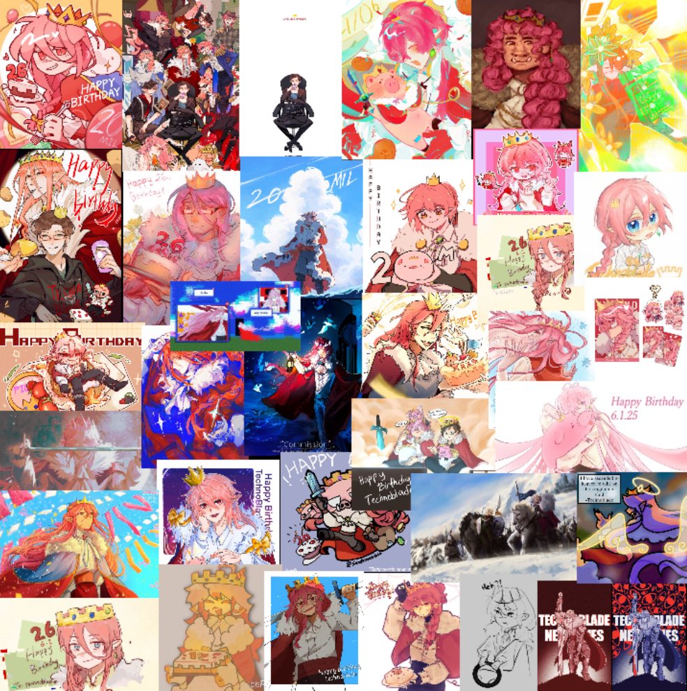 twxtchviewerr's tweet image. #technoblade #Technoblade26  #happybirthdaytechnoblade 
❤️👑🐷

Artists tagged below!!