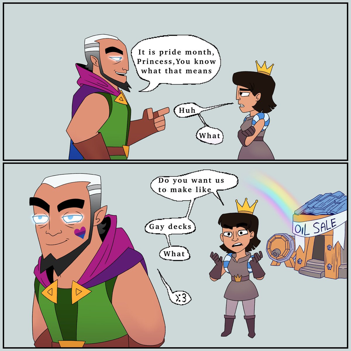 BlueNerd2's tweet photo. It is pride Month
#clasharama #artroyale #princess #magicarcher #fanart https://t.co/kYtmAEkdYr