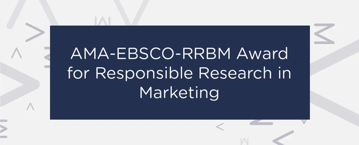 Many congratulations to Prof Sudbury-Riley, Prof Hunter-Jones, Dr Al-Abdin, and Prof Haenlein!! Their work has been recognised as a Distinguished Winner of the AMA-EBSCO-RRBM Award for Responsible Research in Marketing 🏆🎆
Read more about this research:
link.springer.com/article/10.100…