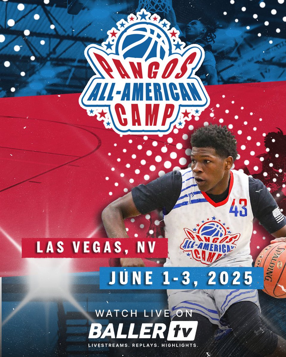 BallerTV (@ballertv) on Twitter photo Watch 120 of the best hoopers in the country compete at the 2025 Pangos All-American Camp, kicking off today!
<a href="/PangosAACamp/">Pangos All-American Camp</a> <a href="/FCPPangos/">Fullcourt Press/ Pangos</a> <a href="/trigonis30/">Dinos Trigonis</a>
📅 Sun, Jun 01 - Tue, Jun 03, 2025
📍 Las Vegas, NV
🔗 Live stream & replays: bit.ly/3SvYpCQ Watch 120 of the best hoopers in the country compete at the 2025 Pangos All-American Camp, kicking off today!
<a href="/PangosAACamp/">Pangos All-American Camp</a> <a href="/FCPPangos/">Fullcourt Press/ Pangos</a> <a href="/trigonis30/">Dinos Trigonis</a>
📅 Sun, Jun 01 - Tue, Jun 03, 2025
📍 Las Vegas, NV
🔗 Live stream & replays: bit.ly/3SvYpCQ