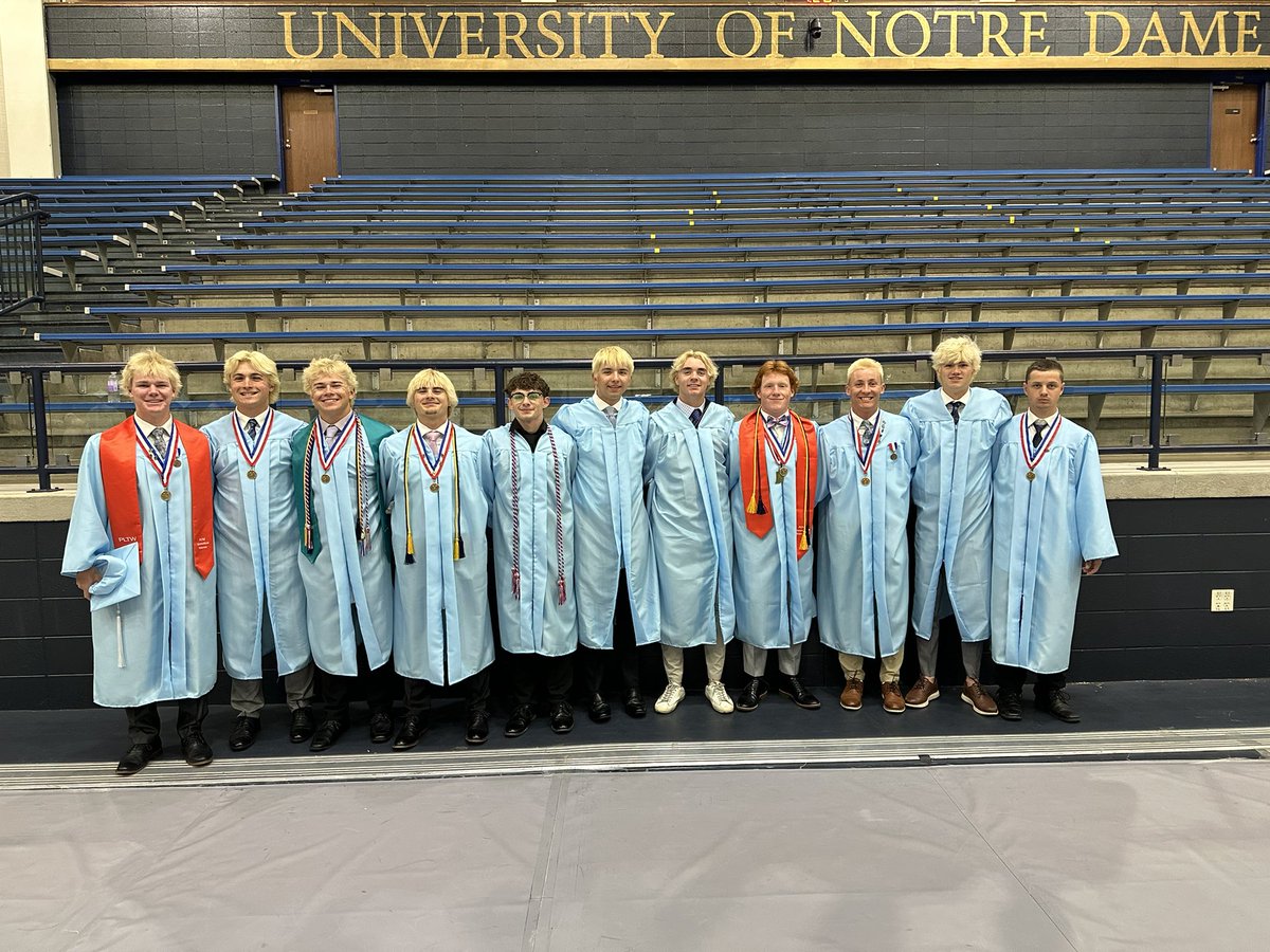 11 seniors that have given everything to the program. Can’t believe they are graduating today!