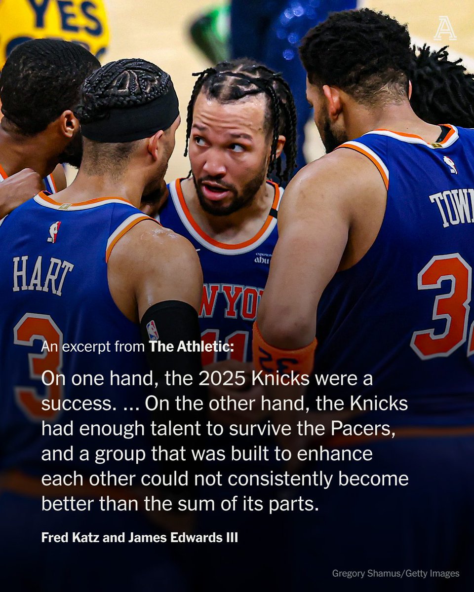 A six-game East Finals loss doesn't tell the full story of a Knicks team that was also imperfect.

◽️ Communication issues
◽️ Inconsistent performances
◽️ Tom Thibodeau's future

<a href="/FredKatz/">Fred Katz</a> and <a href="/JLEdwardsIII/">James L. Edwards III</a> have more: nytimes.com/athletic/63950…