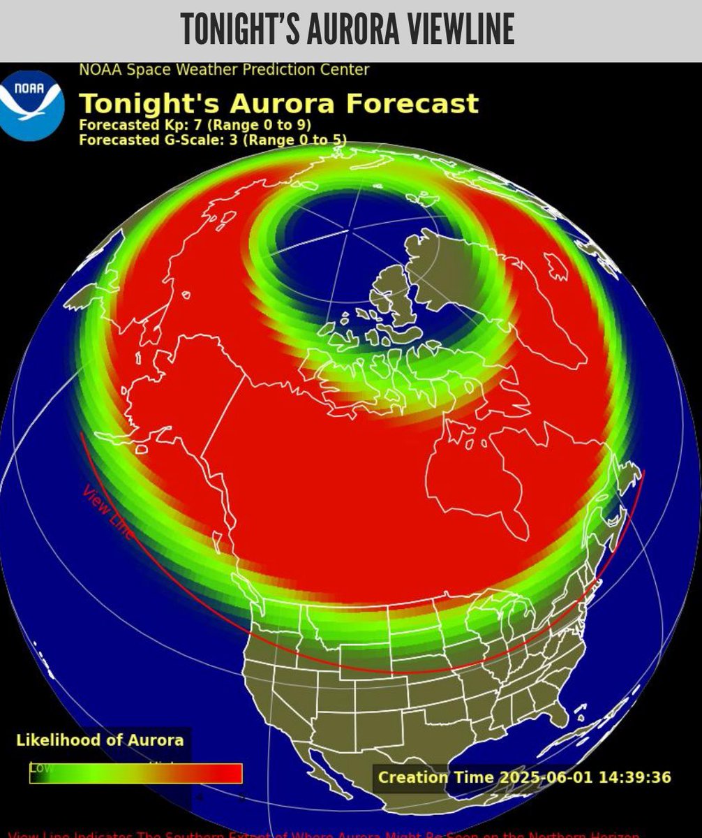 FYI for #aurora watchers in Vancouver. And a mostly clear forecast tonight