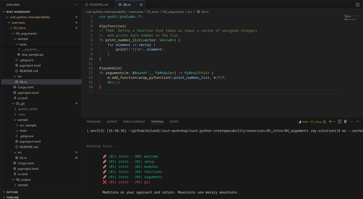 abilardi's tweet image. Alla #PyConItalia ho partecipato a due splendidi #workshop 🚀🚀🚀

☢ @algo_luca c&apos;ha seguito nei primi passi con #rust per la creazione di un modulo da richiamare in #python 🐍
🌐 @akirocode c&apos;ha introdotto al fantastico mondo del #QuantumComputer

#PyConIT2025 @pyconit