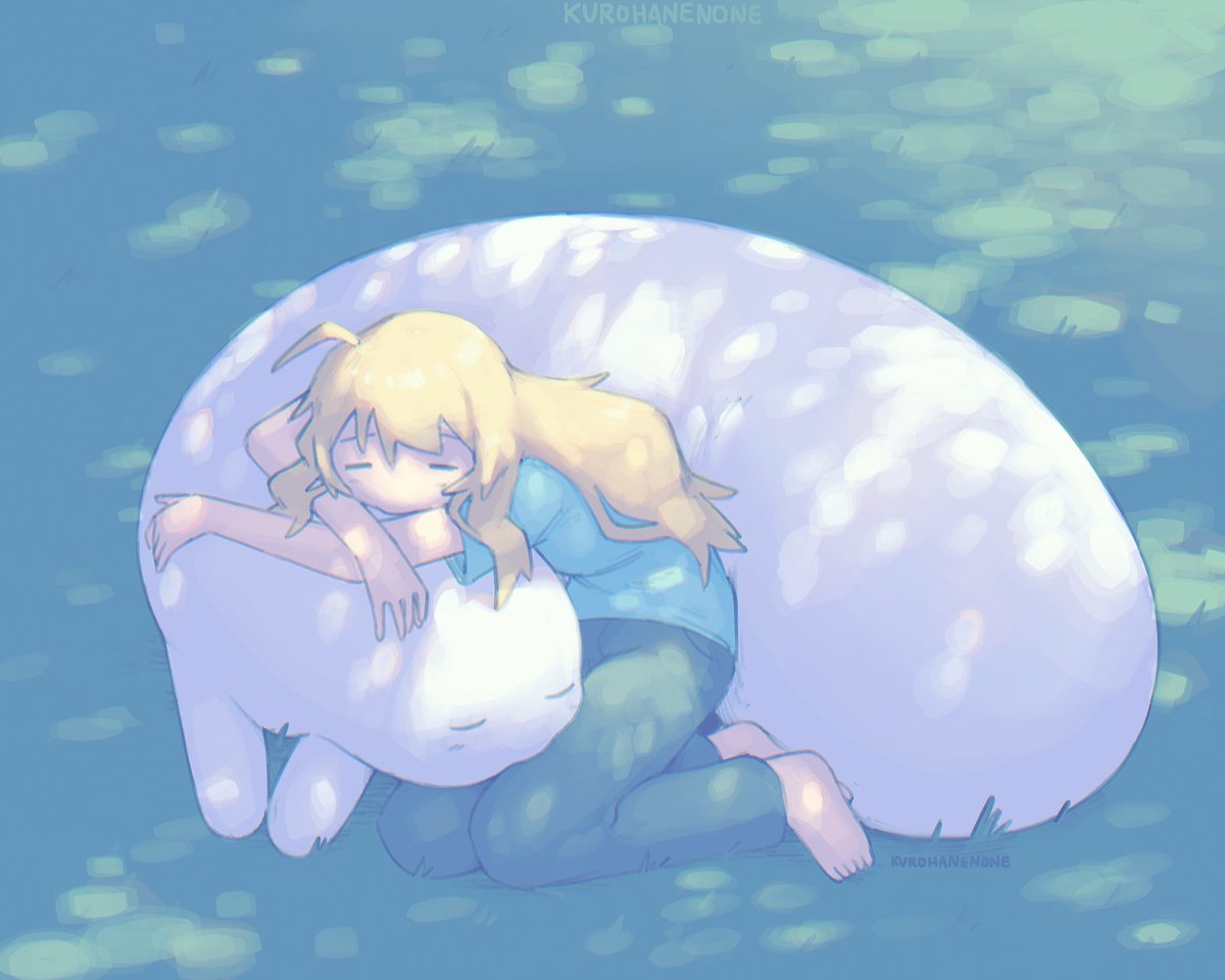 kurohanenone's tweet image. cuddling with a big Nuko on a warm spring day…
#GirlsLastTour #少女終末旅行