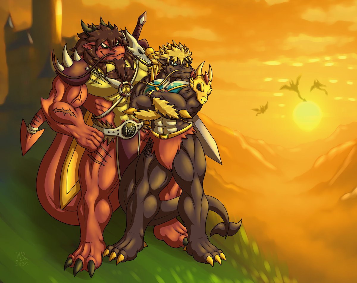 Will Rojo (@willkalen) on Twitter photo Lord Mannegon Kalinor is an experienced adventurer and warrior, his sons always want to go with him on his missions and this time it's the purple one's turn; here they are proudly looking at the epic scenery of their journey together!
Greetzel belongs to my dear bro <a href="/00LordRex00/">MetallosaurusRex</a> Lord Mannegon Kalinor is an experienced adventurer and warrior, his sons always want to go with him on his missions and this time it's the purple one's turn; here they are proudly looking at the epic scenery of their journey together!
Greetzel belongs to my dear bro <a href="/00LordRex00/">MetallosaurusRex</a>