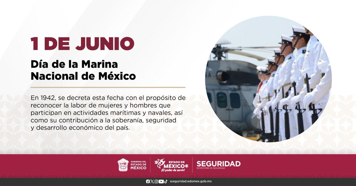 Cristóbal Castañeda (@mtro_ccastaneda) on Twitter photo Este día, conmemoramos a la <a href="/SEMAR_mx/">SEMAR México</a> y reconocemos a quienes forman parte de esta institución, mujeres y hombres que desde el mar, protegen la soberanía y contribuyen a la paz del país con valor y compromiso. ¡Gracias por su servicio!
#DíaDeLaMarinaNacional 🌊
#ElPoderDeServir Este día, conmemoramos a la <a href="/SEMAR_mx/">SEMAR México</a> y reconocemos a quienes forman parte de esta institución, mujeres y hombres que desde el mar, protegen la soberanía y contribuyen a la paz del país con valor y compromiso. ¡Gracias por su servicio!
#DíaDeLaMarinaNacional 🌊
#ElPoderDeServir