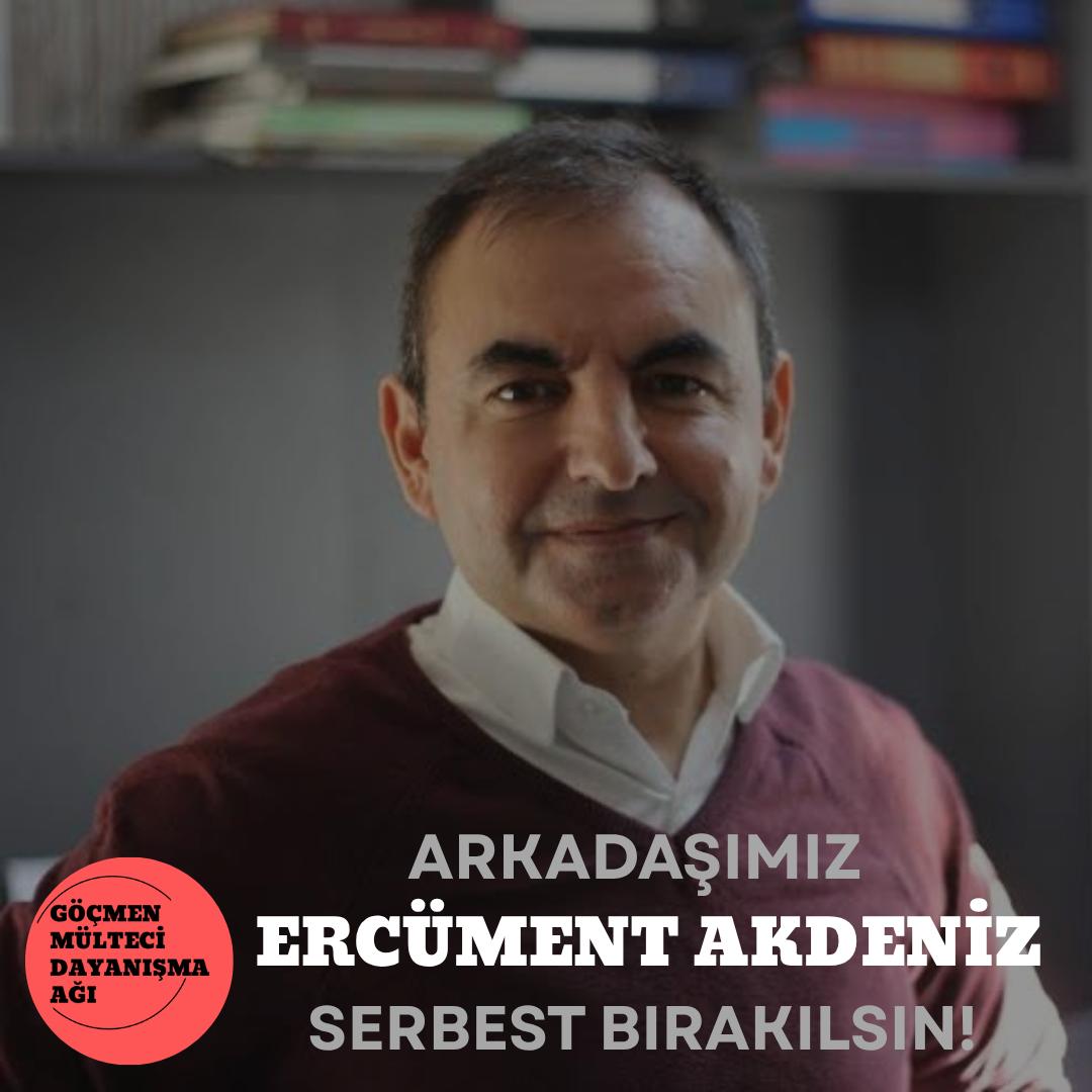 Hukuka aykırı olarak tutulan gazeteci Ercüment Akdeniz serbest bırakılsın!
Gazetecilik suç değildir!
#ErcümentAkdenizSerbestBırakılsın