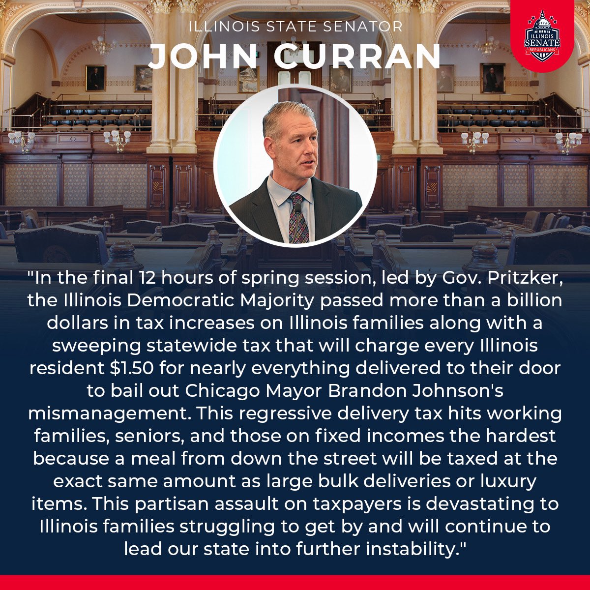 Senator John Curran tweet media