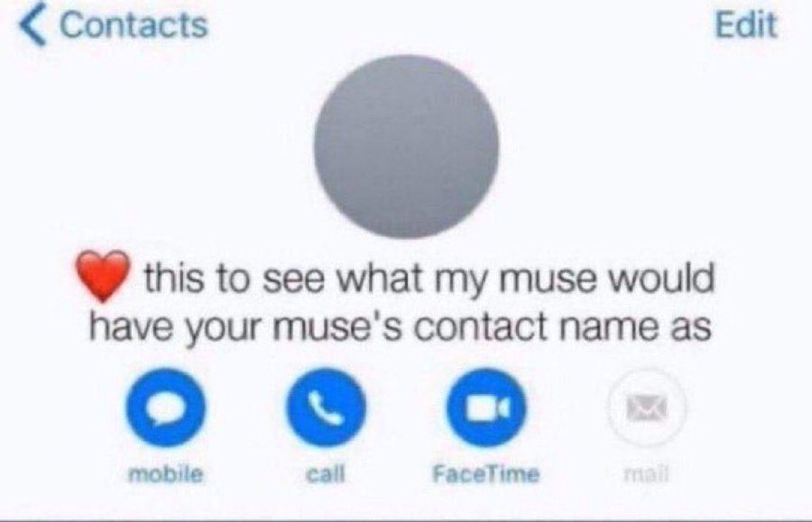 [💢]

He's tired of having to remember -
which phone number is whose .

So he decided to get creative,
and make contacts .

♡ + RT = contact name.