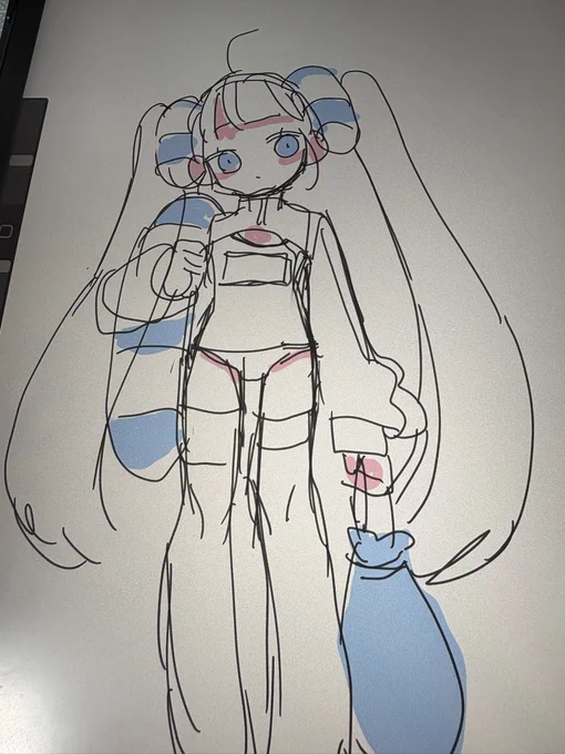 夏だし浮き輪ちゃんをもう1回描こうかな