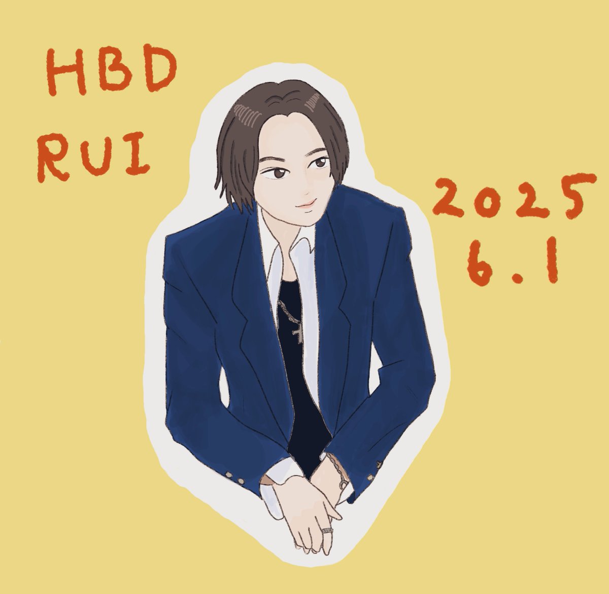 And_ante_'s tweet image. ぎりぎり間に合った！！
お誕生日おめでとう💐

#BMSG_RUI_18thBD
#HappyRUIDay2025