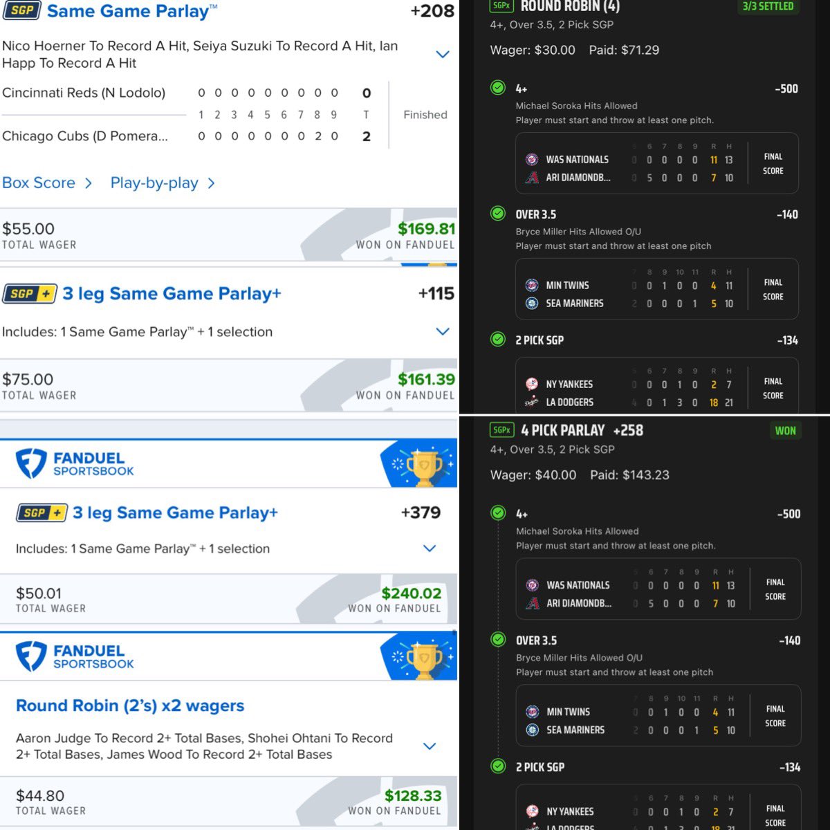 $294 ➡️ $912✅🤑

Ya Boy JP👊🏾🤑 SMACKED💥and RACKED🏦ALL of these PARLAYS yesterday🤯with the assist from <a href="/thehofapp/">HOF</a> and its MONEY PRINTING Parlay Optimizer™️ 

SIGN UP⏩️ hofbets.com/link/jp50 Code: JP50 for 50% off 

Get a 🆓 Trial ~ dubclub.win/r/p/pri-4dk9j/… of my TOP PLAYS