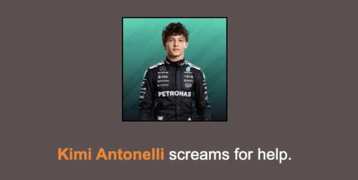 kimi scored not a single point the entire triple header...