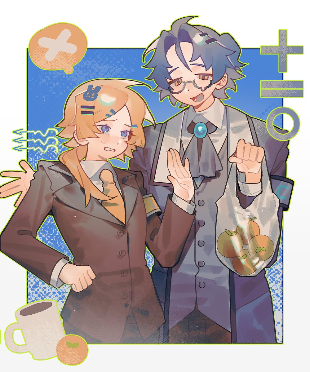 scissors_1108's tweet image. 💙🧡for my lover☕️🍊