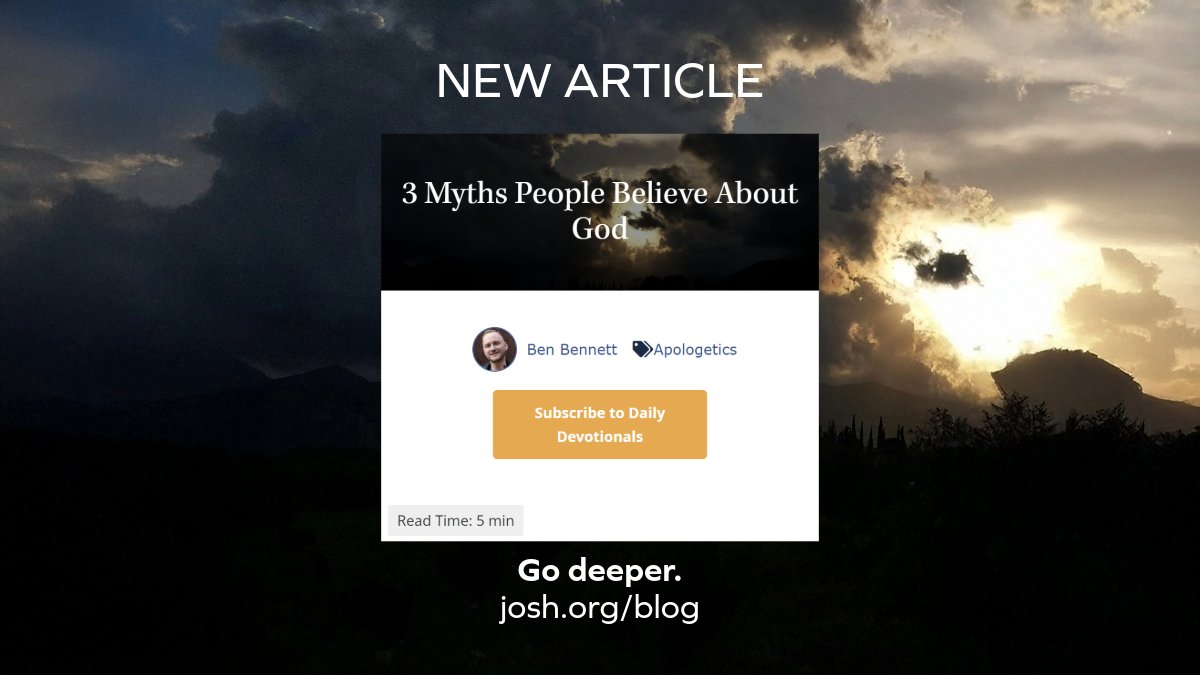 SightlineM's tweet image. Does God feel angry, uptight, or distant? Those might be myths holding you back! The truth? God = loving, gracious &amp;amp; present.  Explore 3 common misconceptions &amp;amp; find a more freeing faith in Ben Bennett's new blog post! 👇

josh.org/3-myths-about-…

#TruthAboutGod #QuestioningFaith