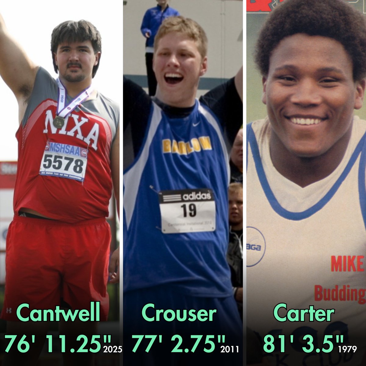 The Top Three HS Shot-Putters Ever As Of Today