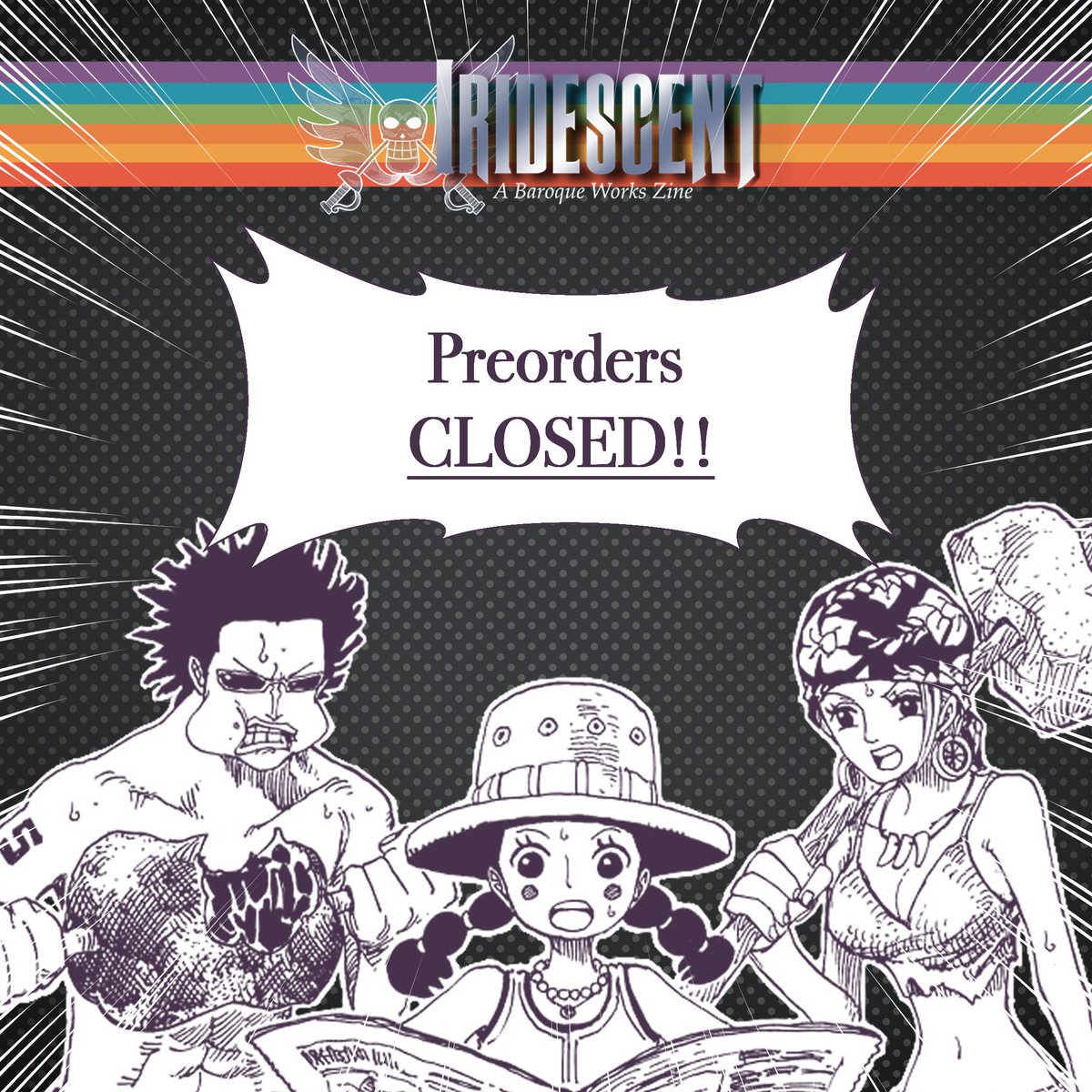 ✨ PREORDERS ARE CLOSED ✨

Preorders for Iridescent Zine are officially CLOSED! We can't thank you enough for all of your support 💖

Keep your eyes on our socials where we'll be posting updates. Thank you for your patience! ✨