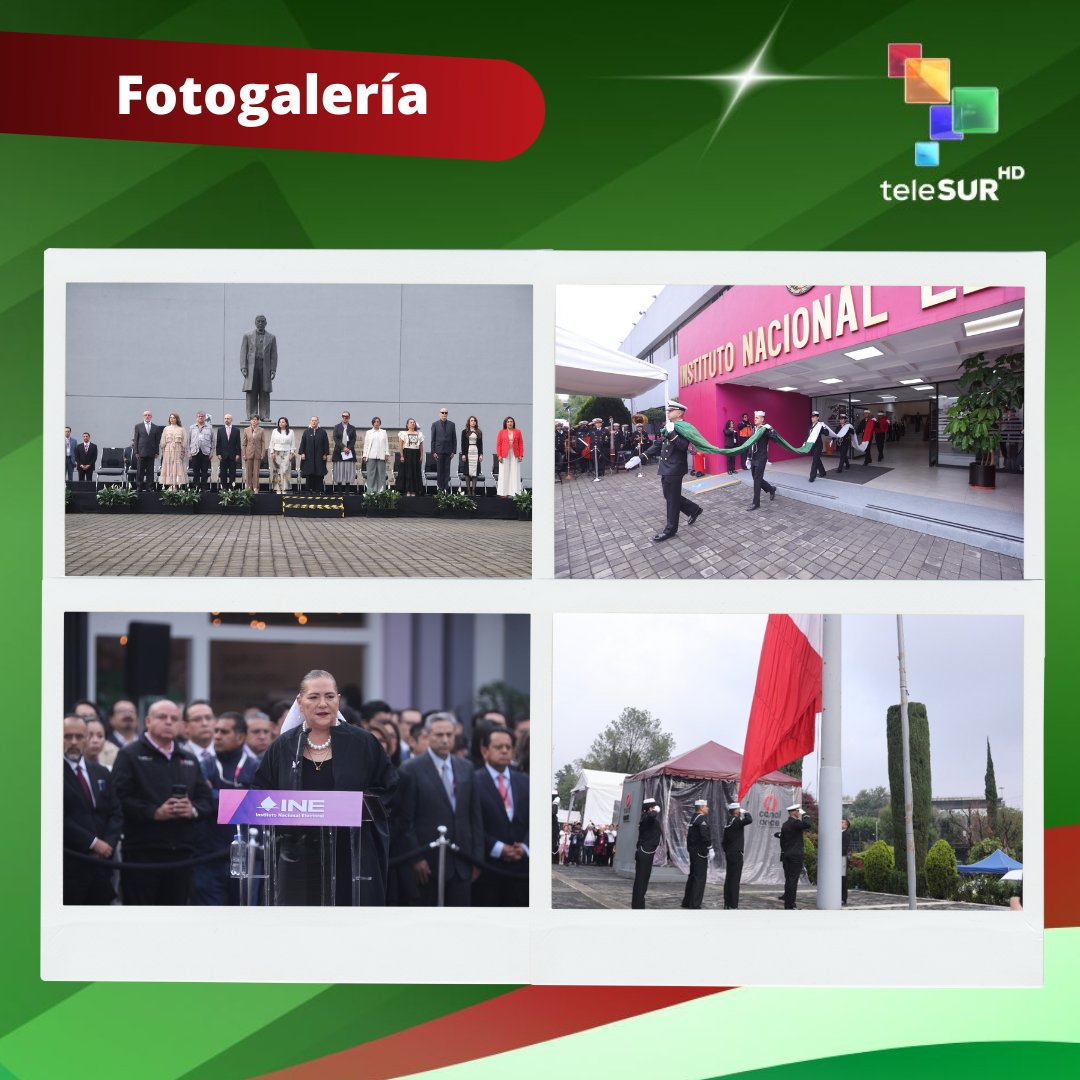 teleSURmx's tweet image. Al comienzo de la Jornada Electoral en las instalaciones del @INEMexico se realizo una ceremonia cívica.

Así se vivió, sigue la jornada en @teleSURtv 

#EleccionJudicial  
#EleccionesJudiciales  
#eleccionespoderjudicial
