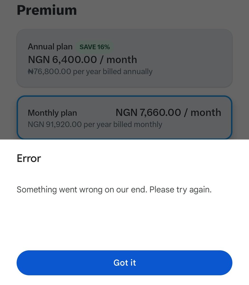 FairyTale424's tweet image. Has anyone had this similar issue while trying to upgrade his/her X blue tick 

Any tip please 

#xsubscription