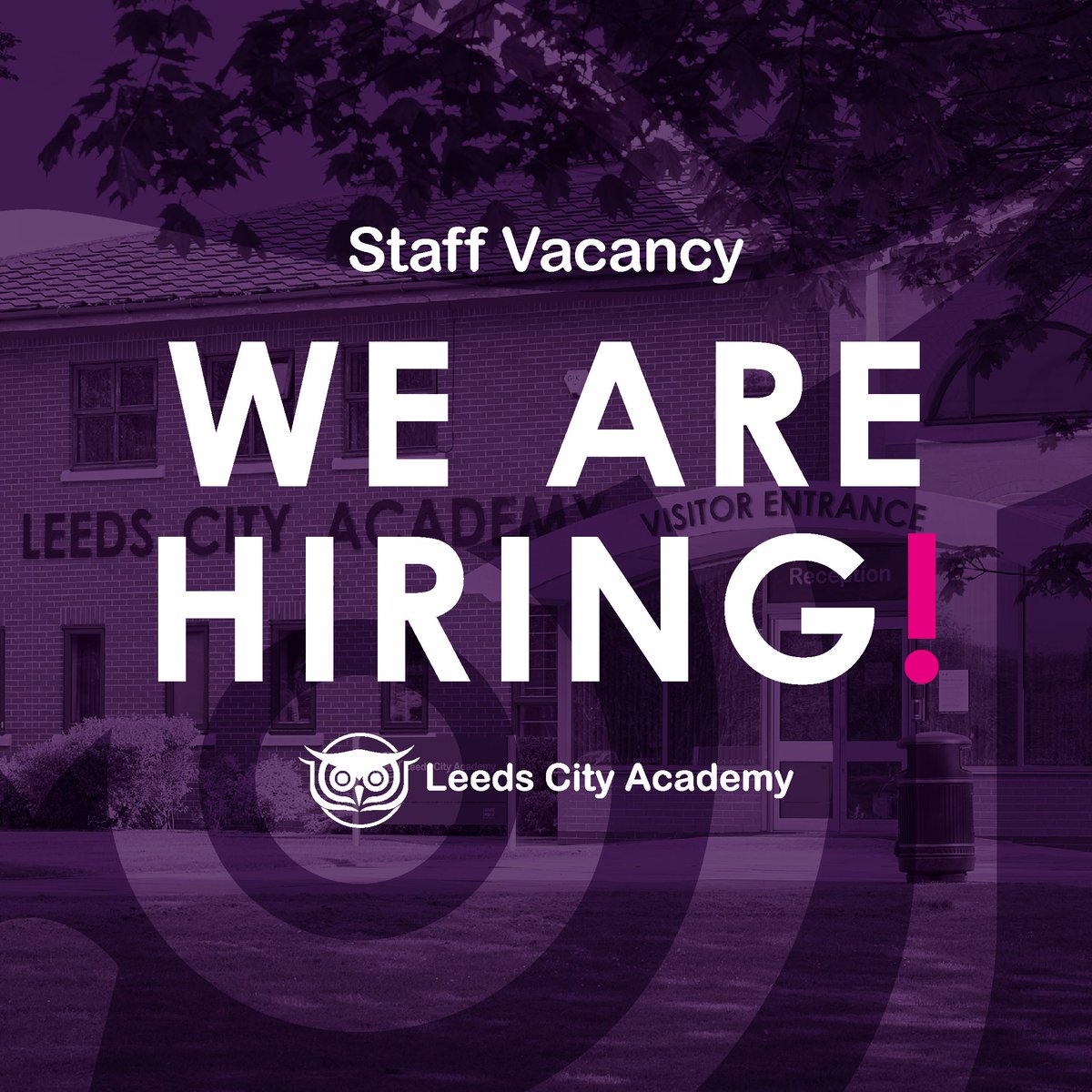As half term wraps up, it's a great time to explore your next career move.

We're hiring across our academies - with teaching &amp; support roles available now.

🔗 Support roles: ow.ly/21Fj50W1FPq
🔗 Teaching roles: ow.ly/mVRk50W1FPp

#EducationJobs #LeedsJobs
