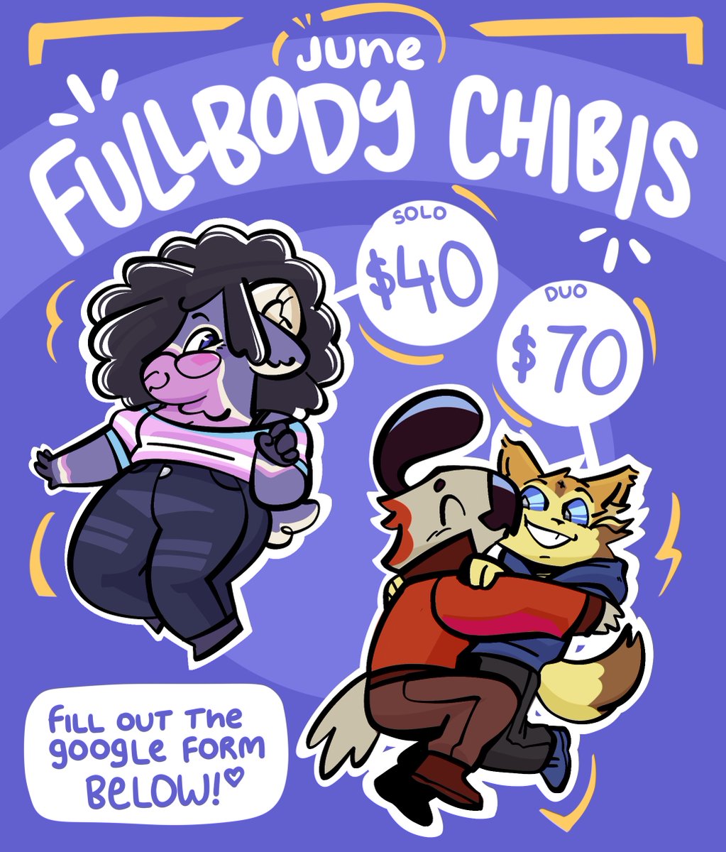 pidginplace's tweet image. HEY Y&apos;ALL! ✨  

I&apos;m opening some chibi character commissions this month. :] Check the thread for the form :)