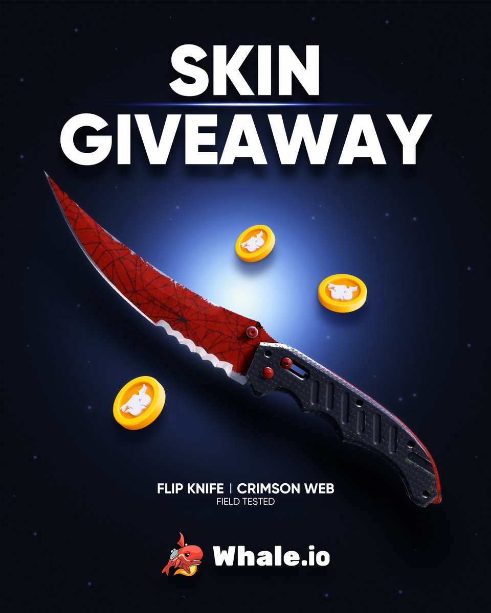 CS2 Flip Knife Crimson Web Field-Tested Giveaway 🔪

To enter:
- Follow <a href="/WhaleEsports_en/">Whale Esports</a> 
- Like &amp; Repost
- Tag a friend 

Announcing the winner on the last day of the Major!