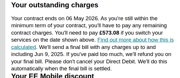 EExploitat34836's tweet photo. @EE After cancelling (for no charge) the only way to keep my elderly parents number was to un-cancel prior to transfer to another provider. You then sent this.  Caring company?  Evidence shows otherwise: https://t.co/BFJyHAxWIB