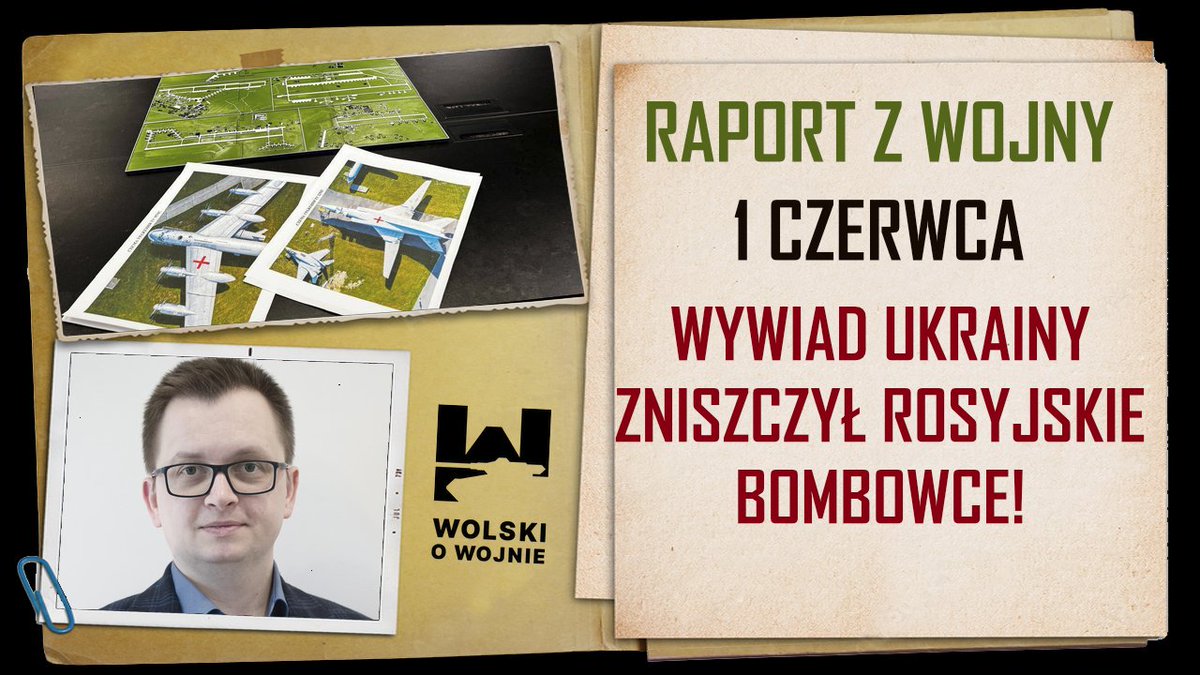 NAJNOWSZY RAPORT Z UKRAINY JUŻ JEST!
youtu.be/VxGoy4jfGvQ
📣 [reklama] Sponsorem odcinka jest Specshop.pl specshop.pl 
📣 [reklama] FUNDACJA FAIR  fundacjafair.com/kontakt/ 
 ROSYJSKIE BOMBOWCE ZNISZCZONE - temat przewodni raportu.
#Ukraina #HUR