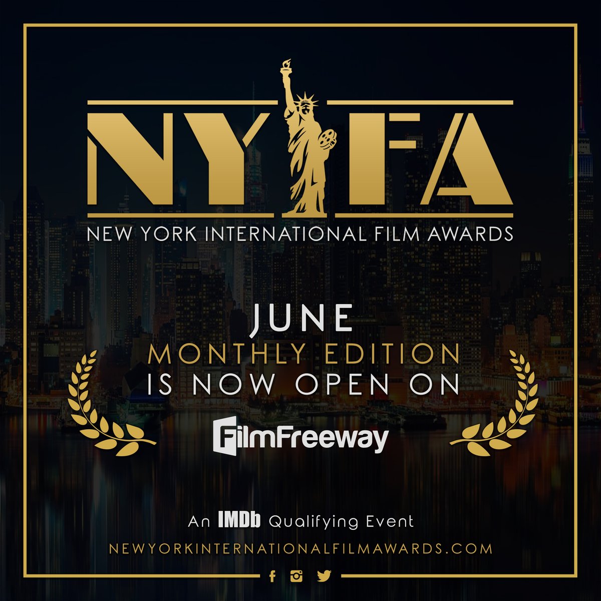 🗽 #June Edition is Now Open! 🎬 SUBMIT YOUR FILM/SCRIPT via #FilmFreeway: filmfreeway.com/NewYorkInterna…