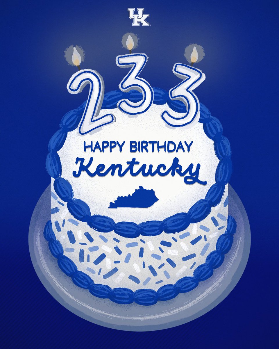 Time to celebrate this beautiful Commonwealth we call home 😻

Happy 233rd birthday, Kentucky!

#WeAreUK | #RingTheBell