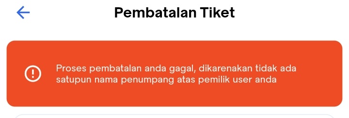 itatochan's tweet photo. Selamat malam kak, ini saya mau batalin tiket kok ga bisa ya? Notifnya seperti ini kak @KAI121 https://t.co/bZPLkmFqVH