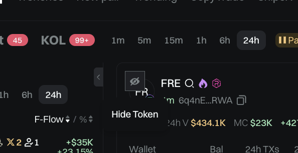 accidentally hide token on <a href="/gmgnai/">GMGN.Ai (🌞,🌕) 100x MEME Hunter</a> send halp how do i unhide