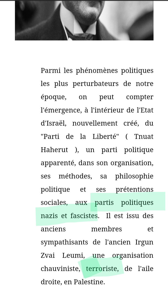<a href="/CaronAymericoff/">Aymeric Caron</a> En 1948, Albert Einstein, Hannah Arendt et 28 autres éminents intellectuels juifs dénoncèrent au <a href="/nytimes/">The New York Times</a> le parti politique israélien Hérout, ancêtre du Likoud  comme un parti nazi par son idéologie et ses méthodes.
#IsraelTerroristState 
#GazaGenocide‌
