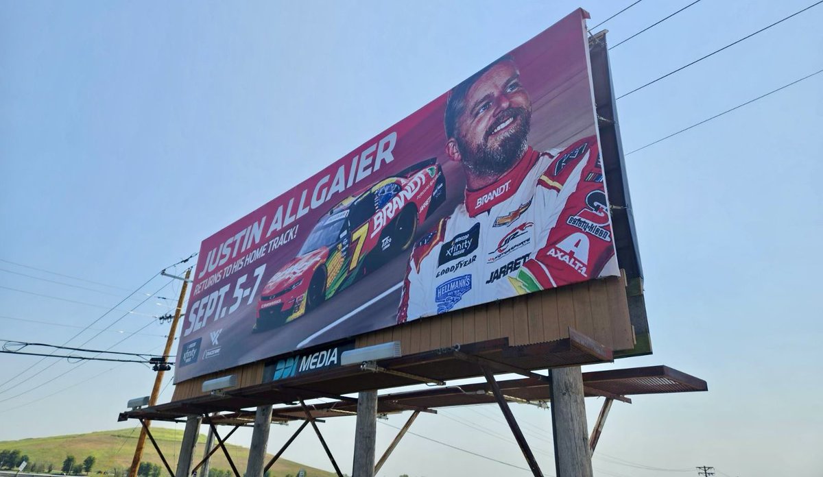 π Chris Blair π (@chrisblair4b) on Twitter photo For those of you who watched Coffee with <a href="/Kenny_Wallace/">Kenny Wallace</a> this morning. This is a reminder that <a href="/J_Allgaier/">Justin Allgaier</a> is coming back to <a href="/WWTRaceway/">WWT Raceway</a> on 9/6/25. These billboards have been up since 8/28/24 (we knew he would win the title). If he wins the <a href="/NASCAR_Xfinity/">NASCAR Xfinity</a> race here these local For those of you who watched Coffee with <a href="/Kenny_Wallace/">Kenny Wallace</a> this morning. This is a reminder that <a href="/J_Allgaier/">Justin Allgaier</a> is coming back to <a href="/WWTRaceway/">WWT Raceway</a> on 9/6/25. These billboards have been up since 8/28/24 (we knew he would win the title). If he wins the <a href="/NASCAR_Xfinity/">NASCAR Xfinity</a> race here these local