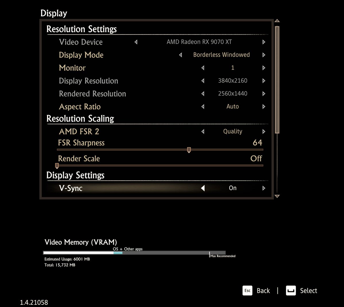 can someone who know sabout pc's help me out. I'm trying to play uncharted 4, I have a 4k monitor, I have the option to turn AMD FSR2 on or off. when I check the settings with on/off here it says the rendered resolution goes from 4k to 1440p so should I turn it on or off?