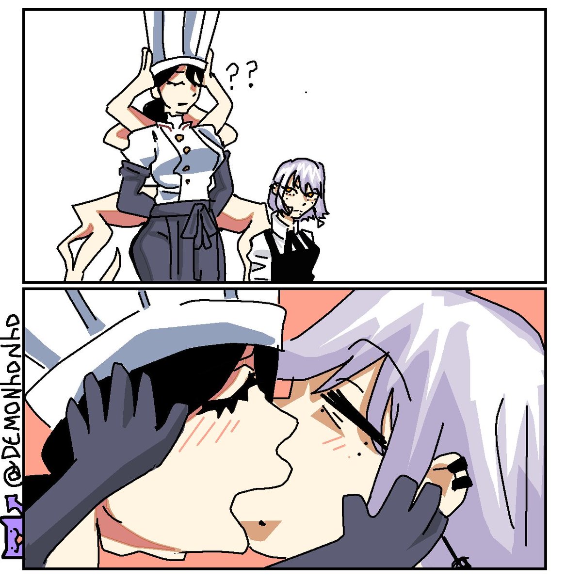 Demonhonho's tweet image. A dumb ass comic for pride Month #fallingdevil #deathdevil