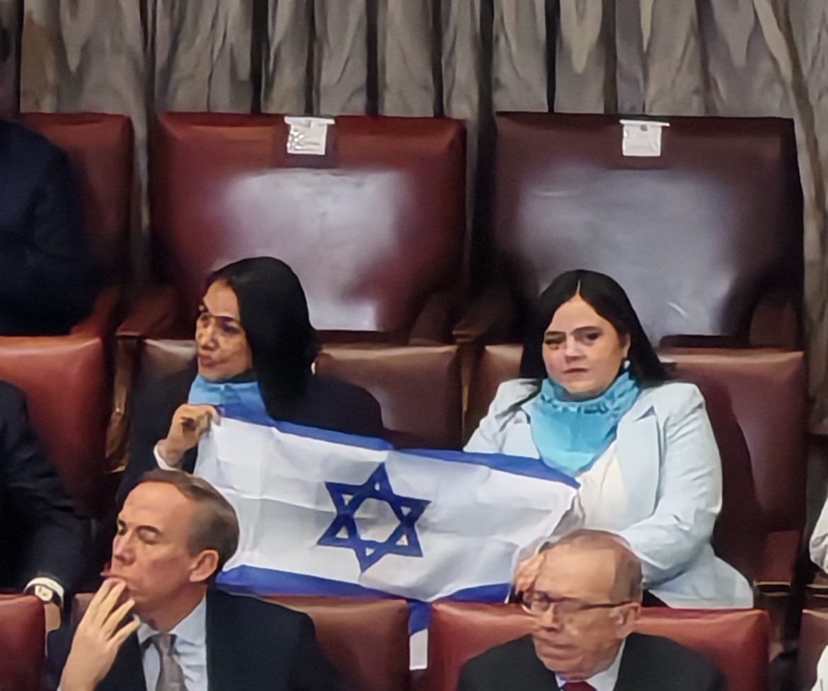 Diputadas del Partido Social Cristiano en #cuentapublica2025 defendiendo al Estado Sionista de Israel, que irónico con pañuelos celestes  “defendiendo las 2 vidas” , acaso la vida de los miles de niños palestinos asesinados por Israel no valen? 
#Genicidio
#PalestinaLibre
