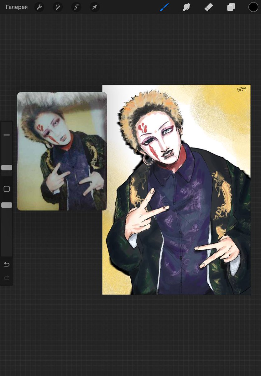 GoreSama4's tweet photo. #vkei 
I drew my honmei @Bikky3eye https://t.co/Itg9KBYdex