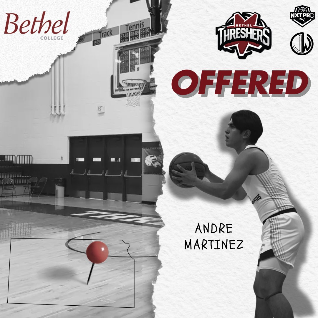 Andre Martinez (@_dree_martinez_) on Twitter photo After a great call with coach <a href="/jaysonartaz/">Jayson Artaz</a> , I am blessed to receive an official offer to pursue my athletic and academic career at Bethel College. #AGTG
<a href="/JWEliteBasketba/">Jason Williams Basketball Academy</a> <a href="/SeanPaul719/">Amin Henriquez</a> After a great call with coach <a href="/jaysonartaz/">Jayson Artaz</a> , I am blessed to receive an official offer to pursue my athletic and academic career at Bethel College. #AGTG
<a href="/JWEliteBasketba/">Jason Williams Basketball Academy</a> <a href="/SeanPaul719/">Amin Henriquez</a>