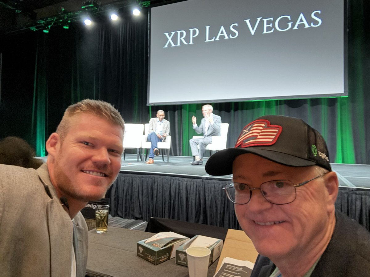 WillCarrSpeaks's tweet image. Sitting front row at #XRPLV with my father watching @bgarlinghouse deliver a master class on progress and impact. The #XRPCommunity is like no other. The future looks bright my friends.