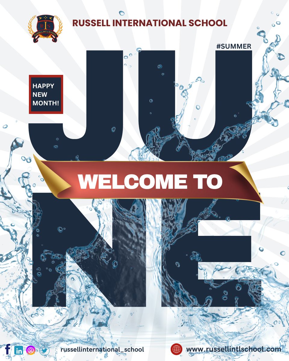 RussellSchools's tweet photo. Happy New Month!  Welcome to June from Russell International School! Let's make this month amazing, filled with growth and new adventures. #June2025  #HappyNewMonth  #RussellIntSchools #Lagos #SummerVibes https://t.co/riyTGiAqFa