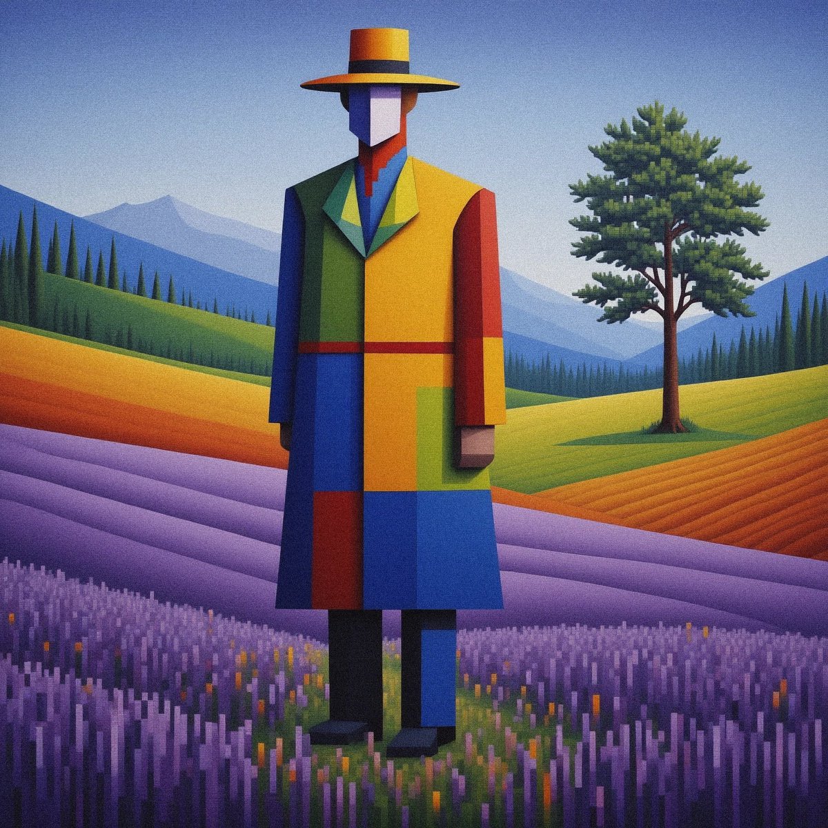 Collected “The Faceless Artist” 

Art Description 

It's a metaphorical representation of all those who leave a piece of their soul on canvas but prefer to stay in the shadows.   

—  Technology: AI art + photoshop + other tools 
Format: JPEG Size: 4096x4096 pixels 300 DPI  

by