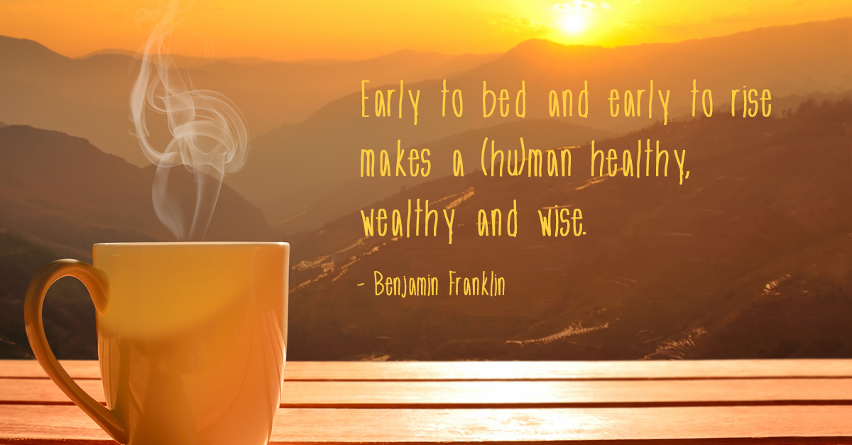 Going to bed early and waking up early versus going to bed late and waking up late promotes better overall health by aligning with the body's natural circadian rhythm. This can improve mood &amp; cognitive function and may reduce the risk of depression and anxiety. #CircadianRhythm