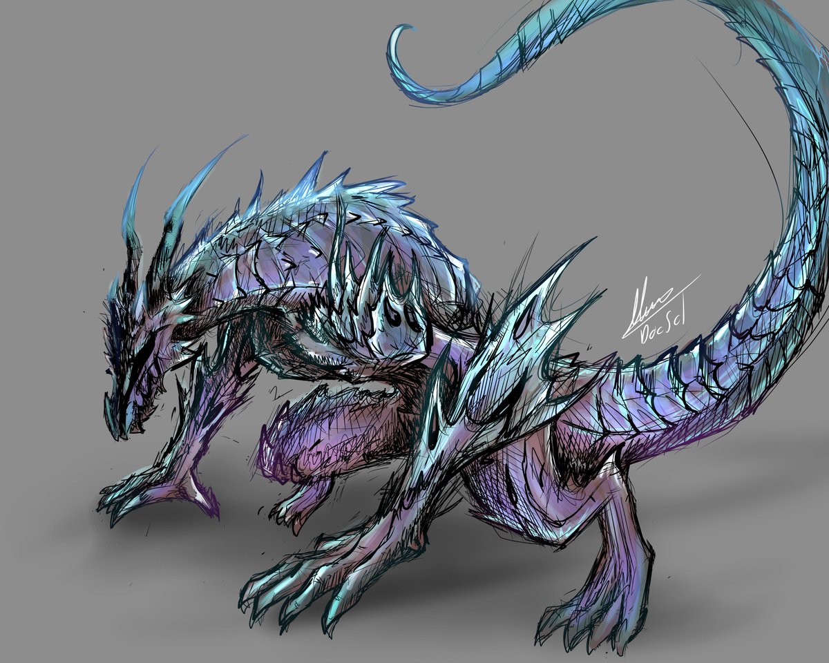 Concept art Dragon by me  #dragon #illustrationart #art #Commission