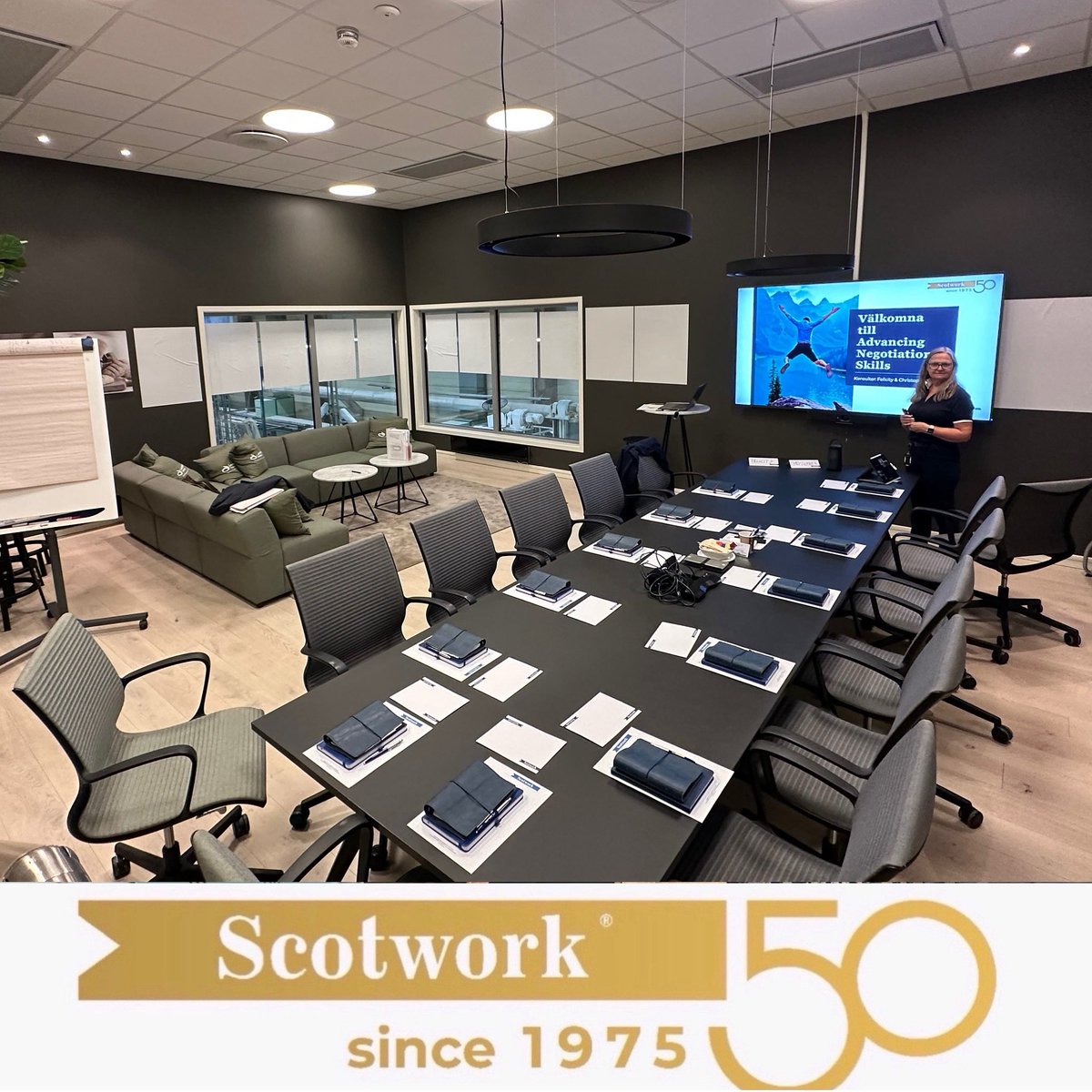 In Norway this week, preparing to deliver a Negotiation Skills course in Swedish for a leading Scandinavian company — right at one of their production facilities.

The setup is excellent, with the training space integrated into the plant itself — allowing us to observe operations