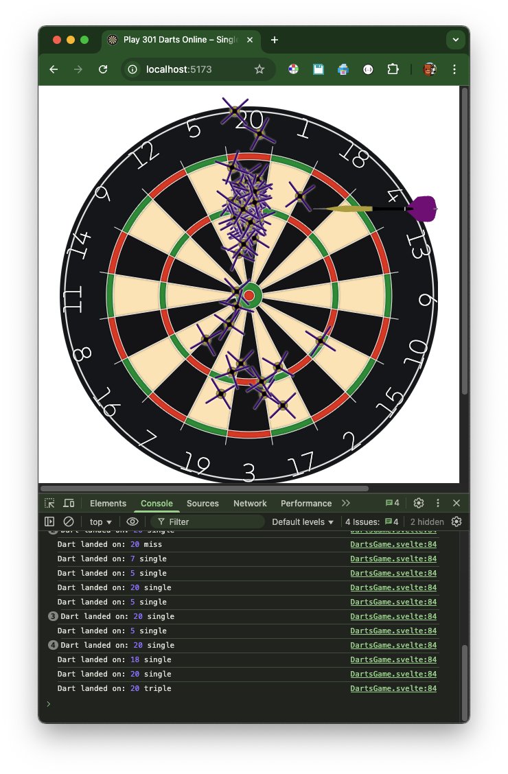 abitofcode's tweet image. Part of me knows I need to build some testing functions but I was convinced I could hit a treble 20 in a couple of goes 😭 #12projects darts301.com