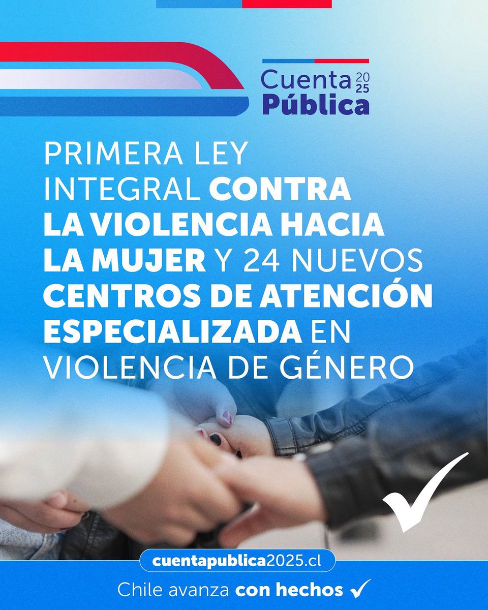💜Con la #LeyIntegral reforzamos la respuesta del Estado para prevenir, sancionar y erradicar la violencia contra las mujeres en razón de su género. #ChileAvanzaConHechos 🇨🇱

#CuentaPública2025