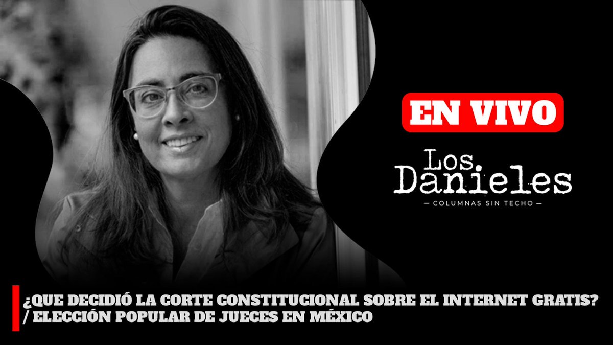 🔴 Ya nos vemos en #LosDanieles 

¿Que decidió la Corte Constitucional sobre el internet gratis? / Elección popular de jueces en México youtube.com/live/StVbOruNh…