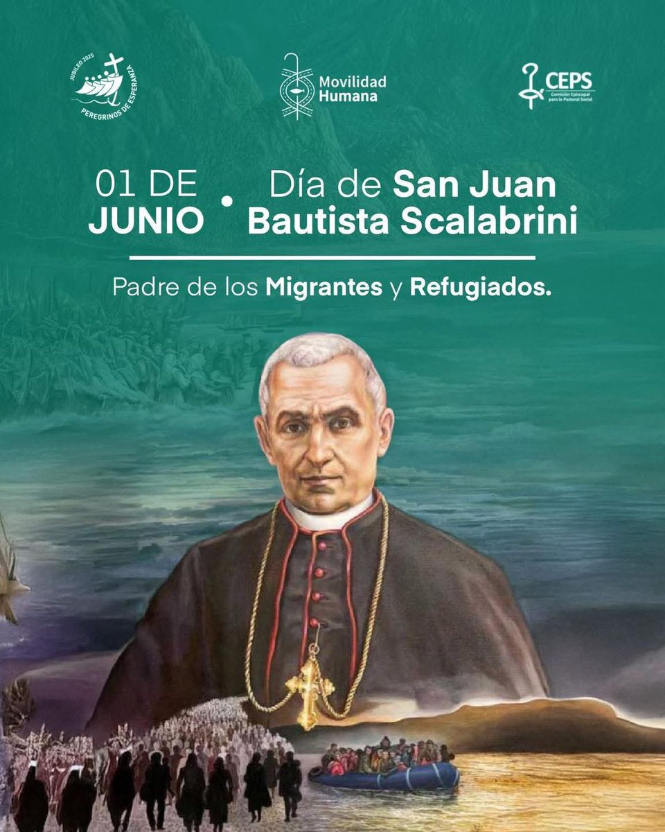 Hoy la Iglesia Universal, celebra a San Juan Bautista Scalabrini, santo obispo, considerado como el padre de los migrantes y refugiados.

“SI EL MIGRANTE NO ES TU HERMANO, DIOS NO ES TU PADRE”. San Juan Bautista Scalabrini, ruega por nosotros.
#jubileo2025 
#jubileodelaesperanza